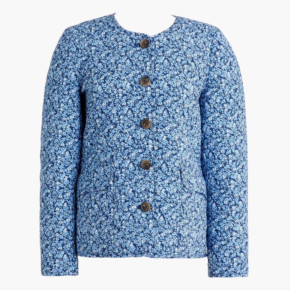 J Crew Short quilted cotton-blend jacket